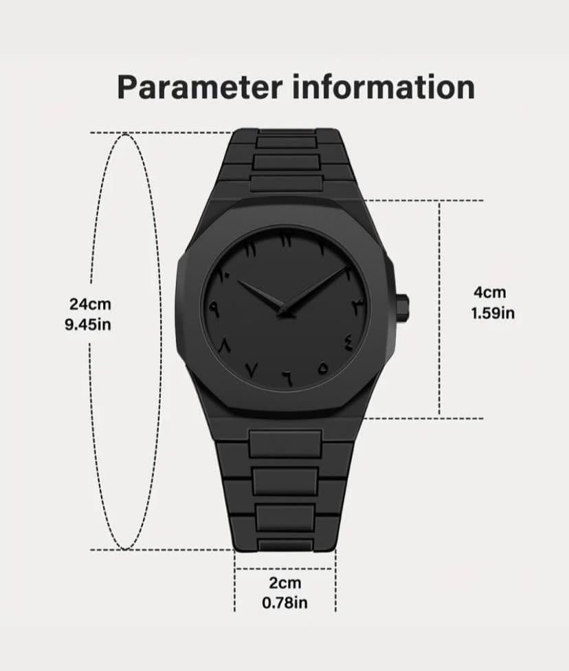 Montre Blackout Premium avec chiffre arabe